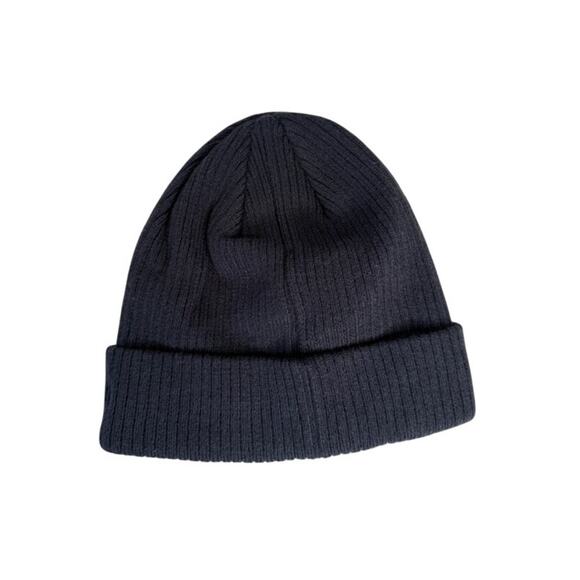 Champion Cotton Ribbed Knit Beanie Cap with Script Logo - Navy Blue - NWT - Picture 2 of 2